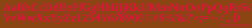 PalermoSfBold Font – Red Fonts on Brown Background