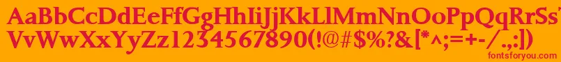 PalermoSfBold Font – Red Fonts on Orange Background