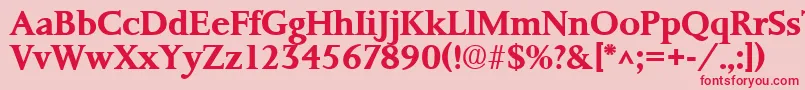 PalermoSfBold Font – Red Fonts on Pink Background
