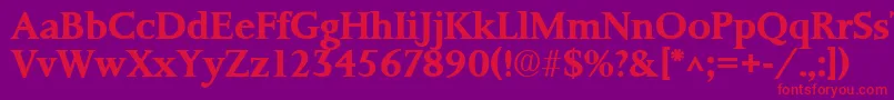 PalermoSfBold Font – Red Fonts on Purple Background