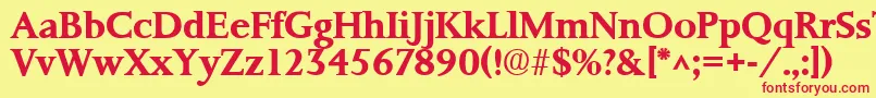 PalermoSfBold Font – Red Fonts on Yellow Background