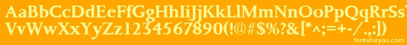 PalermoSfBold Font – Yellow Fonts on Orange Background