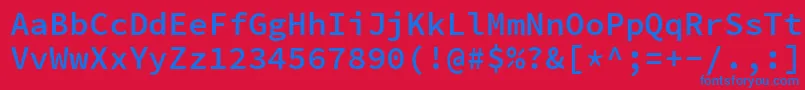 SourcecodeproSemibold Font – Blue Fonts on Red Background