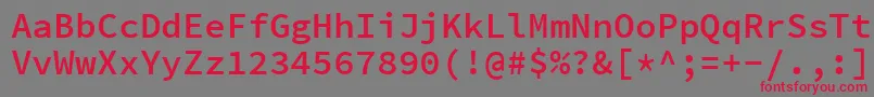 fuente SourcecodeproSemibold – Fuentes Rojas Sobre Fondo Gris