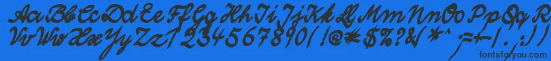 WolgastTwoBold Font – Black Fonts on Blue Background