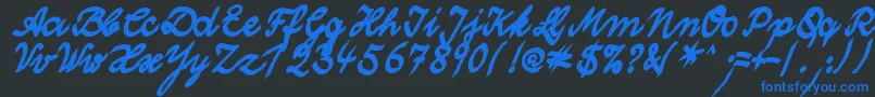WolgastTwoBold Font – Blue Fonts on Black Background