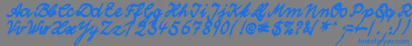 WolgastTwoBold Font – Blue Fonts on Gray Background