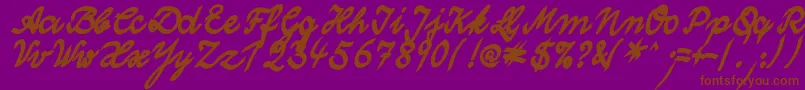 WolgastTwoBold Font – Brown Fonts on Purple Background
