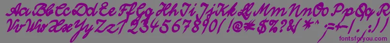 WolgastTwoBold Font – Purple Fonts on Gray Background