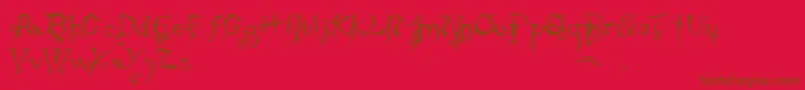 EvernightStargazer Font – Brown Fonts on Red Background