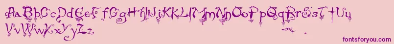 EvernightStargazer Font – Purple Fonts on Pink Background