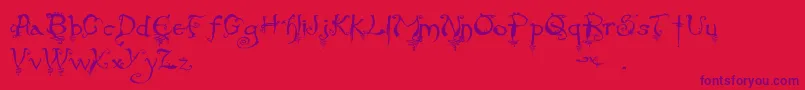 EvernightStargazer Font – Purple Fonts on Red Background