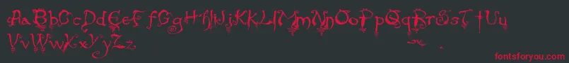 EvernightStargazer Font – Red Fonts on Black Background