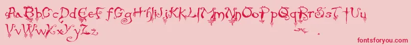 EvernightStargazer Font – Red Fonts on Pink Background