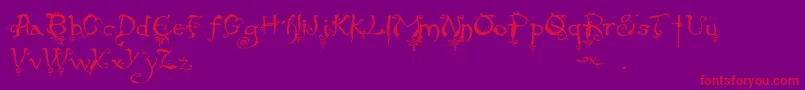 EvernightStargazer Font – Red Fonts on Purple Background