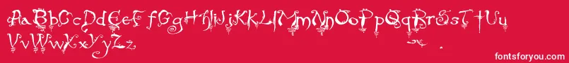EvernightStargazer Font – White Fonts on Red Background
