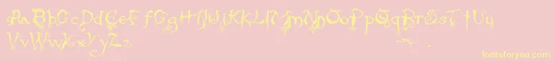 EvernightStargazer Font – Yellow Fonts on Pink Background