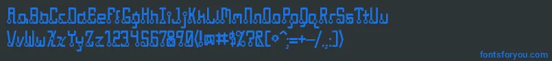 Quasidip Font – Blue Fonts on Black Background