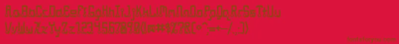 Quasidip Font – Brown Fonts on Red Background