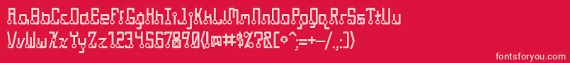 Quasidip Font – Pink Fonts on Red Background