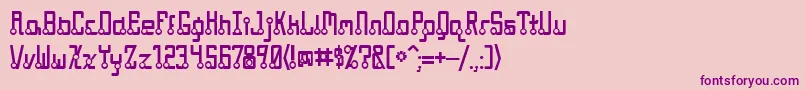Quasidip Font – Purple Fonts on Pink Background