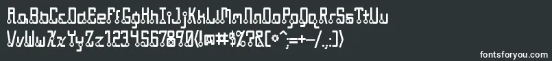 フォントQuasidip – 黒い背景に白い文字