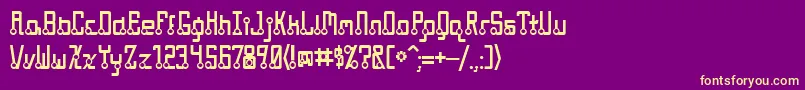 Quasidip Font – Yellow Fonts on Purple Background