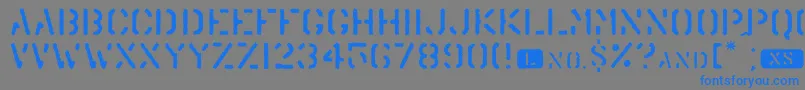 TrendyUniversity Font – Blue Fonts on Gray Background