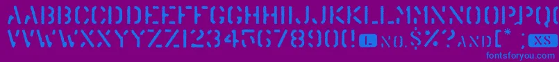 TrendyUniversity Font – Blue Fonts on Purple Background