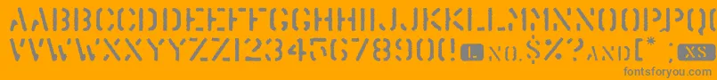 TrendyUniversity Font – Gray Fonts on Orange Background