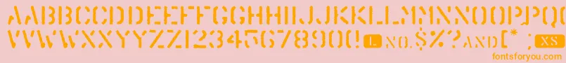 TrendyUniversity Font – Orange Fonts on Pink Background