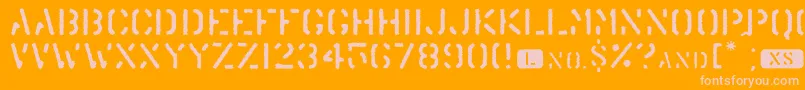 TrendyUniversity Font – Pink Fonts on Orange Background