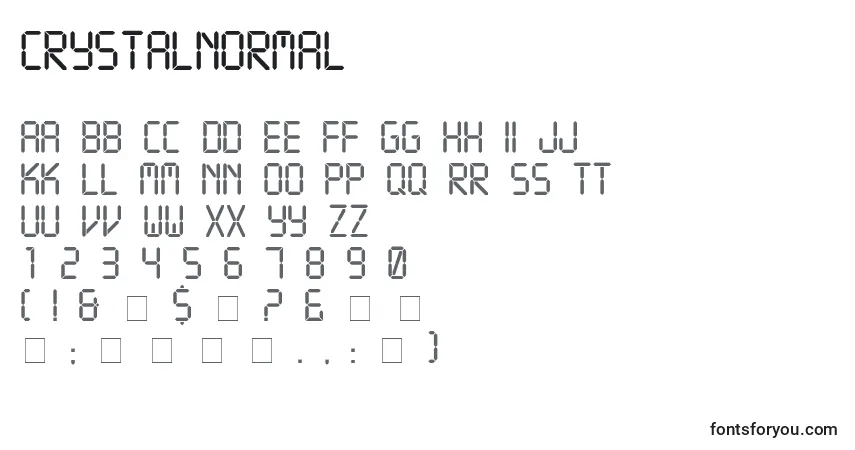 CrystalNormal Font – alphabet, numbers, special characters