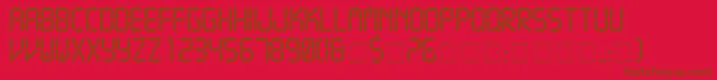 CrystalNormal Font – Brown Fonts on Red Background