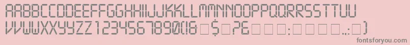 CrystalNormal Font – Gray Fonts on Pink Background