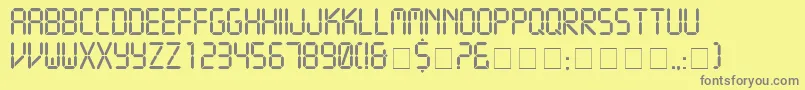 CrystalNormal Font – Gray Fonts on Yellow Background