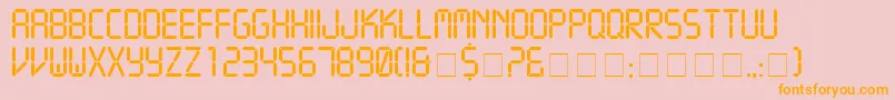 CrystalNormal Font – Orange Fonts on Pink Background
