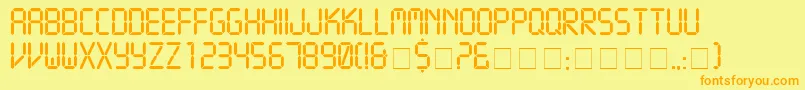 CrystalNormal Font – Orange Fonts on Yellow Background