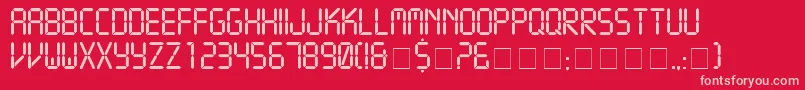 CrystalNormal Font – Pink Fonts on Red Background