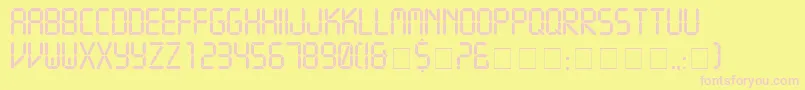 CrystalNormal Font – Pink Fonts on Yellow Background