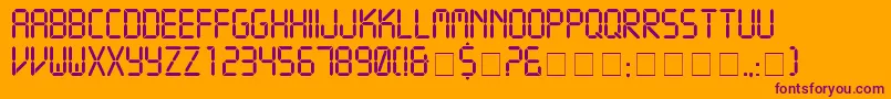 CrystalNormal Font – Purple Fonts on Orange Background