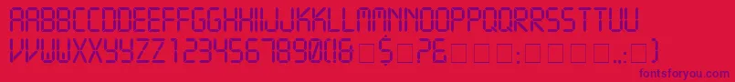 CrystalNormal Font – Purple Fonts on Red Background