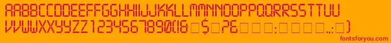 CrystalNormal Font – Red Fonts on Orange Background