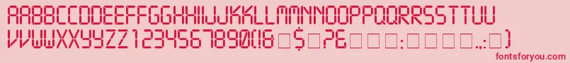 CrystalNormal Font – Red Fonts on Pink Background