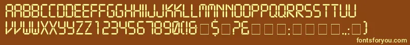 CrystalNormal Font – Yellow Fonts on Brown Background