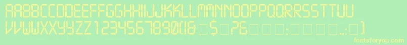 CrystalNormal Font – Yellow Fonts on Green Background