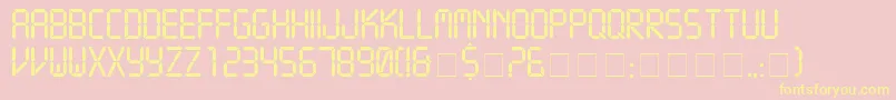 CrystalNormal Font – Yellow Fonts on Pink Background