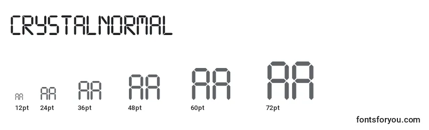 CrystalNormal Font Sizes
