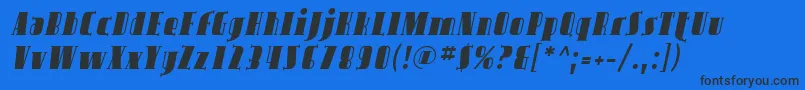 フォントAvond02 – 黒い文字の青い背景