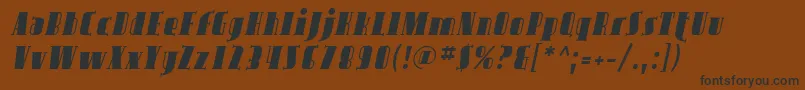 Avond02-Schriftart – Schwarze Schriften auf braunem Hintergrund
